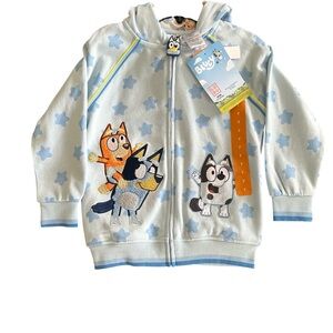 Bluey Kids' Blue Jacket Size 7 NWT